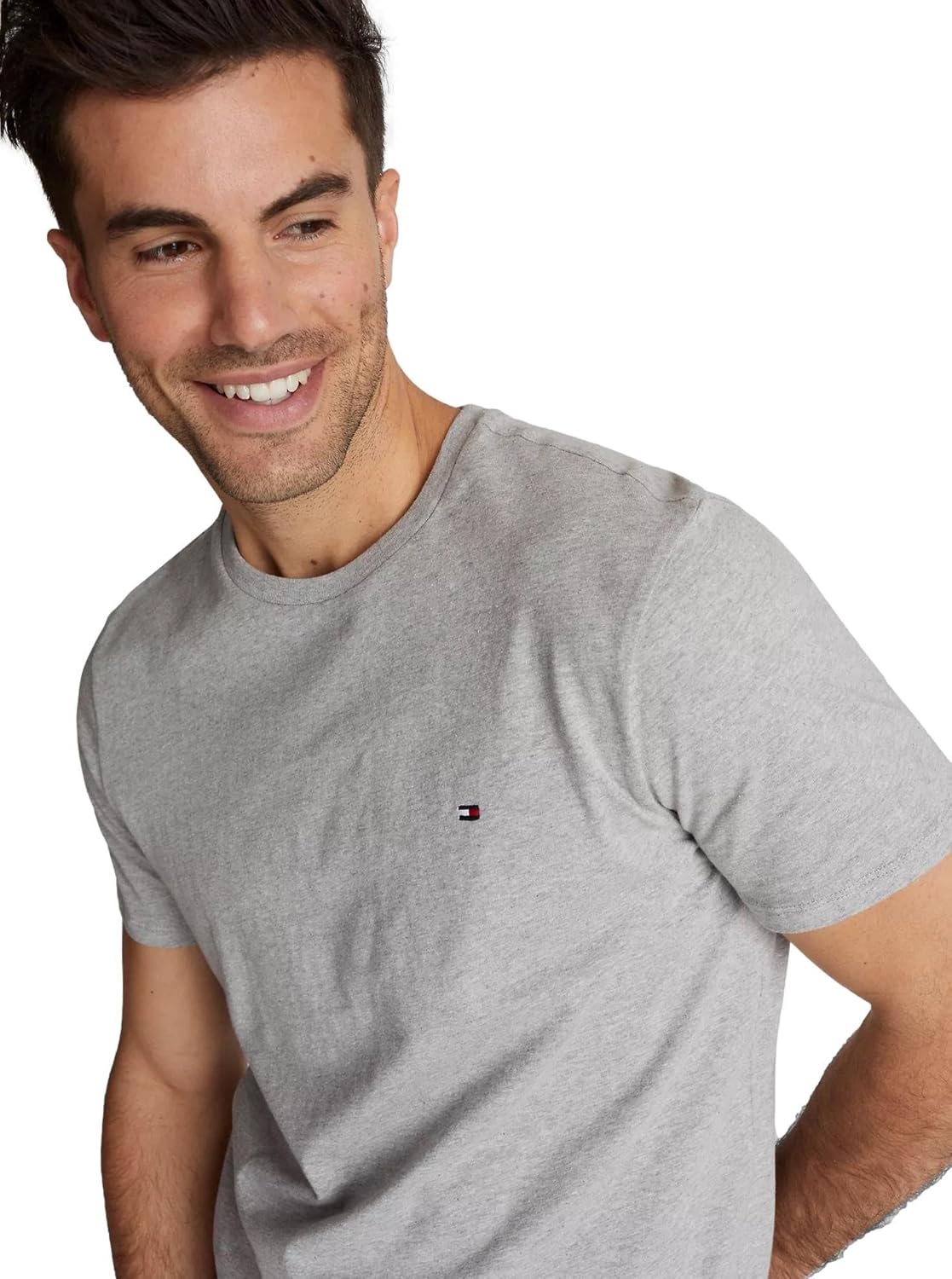 Tommy Hilfiger Мужская футболка Classic, Grey Heather. — фото 2