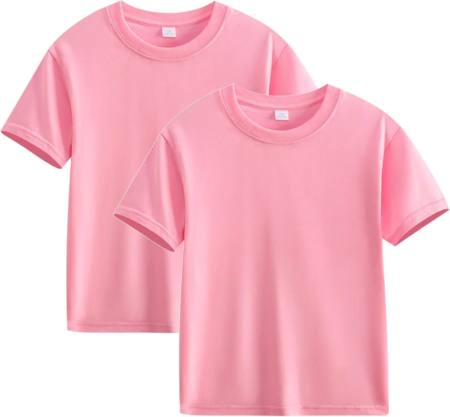 Детские футболки с коротким рукавом, 2 шт., хлопок, Zzalalana, Pink2