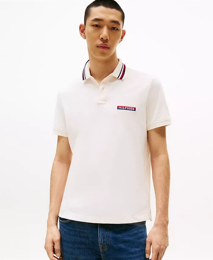 

Мужская поло с контрастными деталями Regular Fit Tommy Hilfiger, желтый