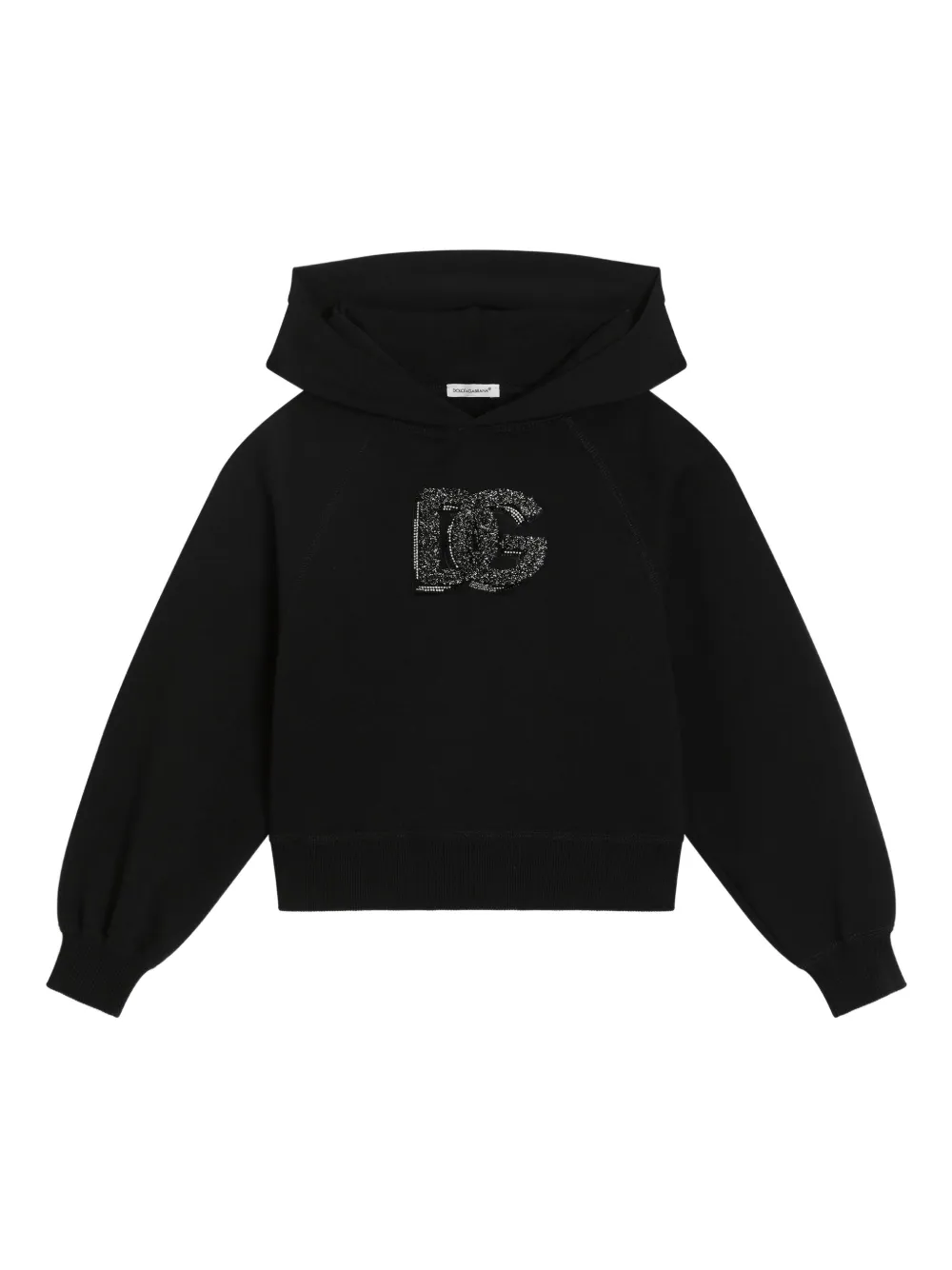 

Худи с кристаллами Dolce & Gabbana Kids, черный