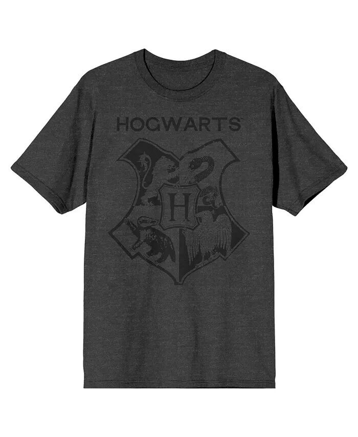 

Мужская футболка Hogwarts Shield темно-серого цвета-3XL Harry Potter, серый