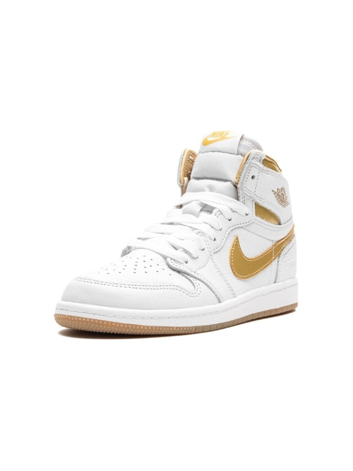 Jordan кроссовки Air Jordan 1 Retro High OG Metallic Gold, белый — фото 3