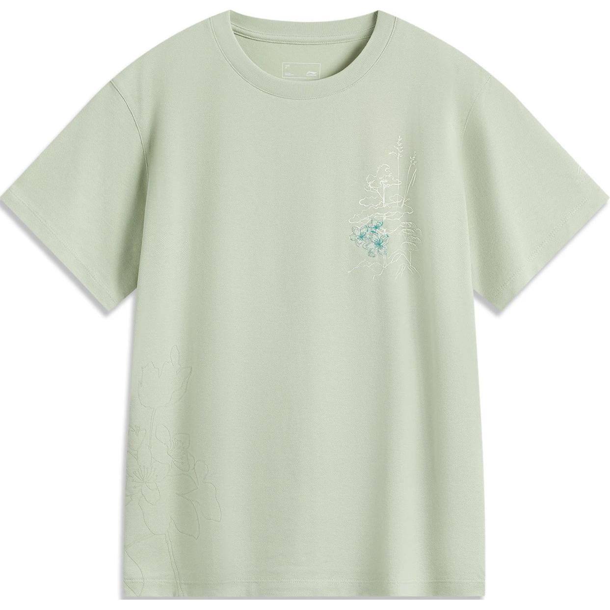 

Футболка LiNing Sports Life Collection женская песчано-зеленая
