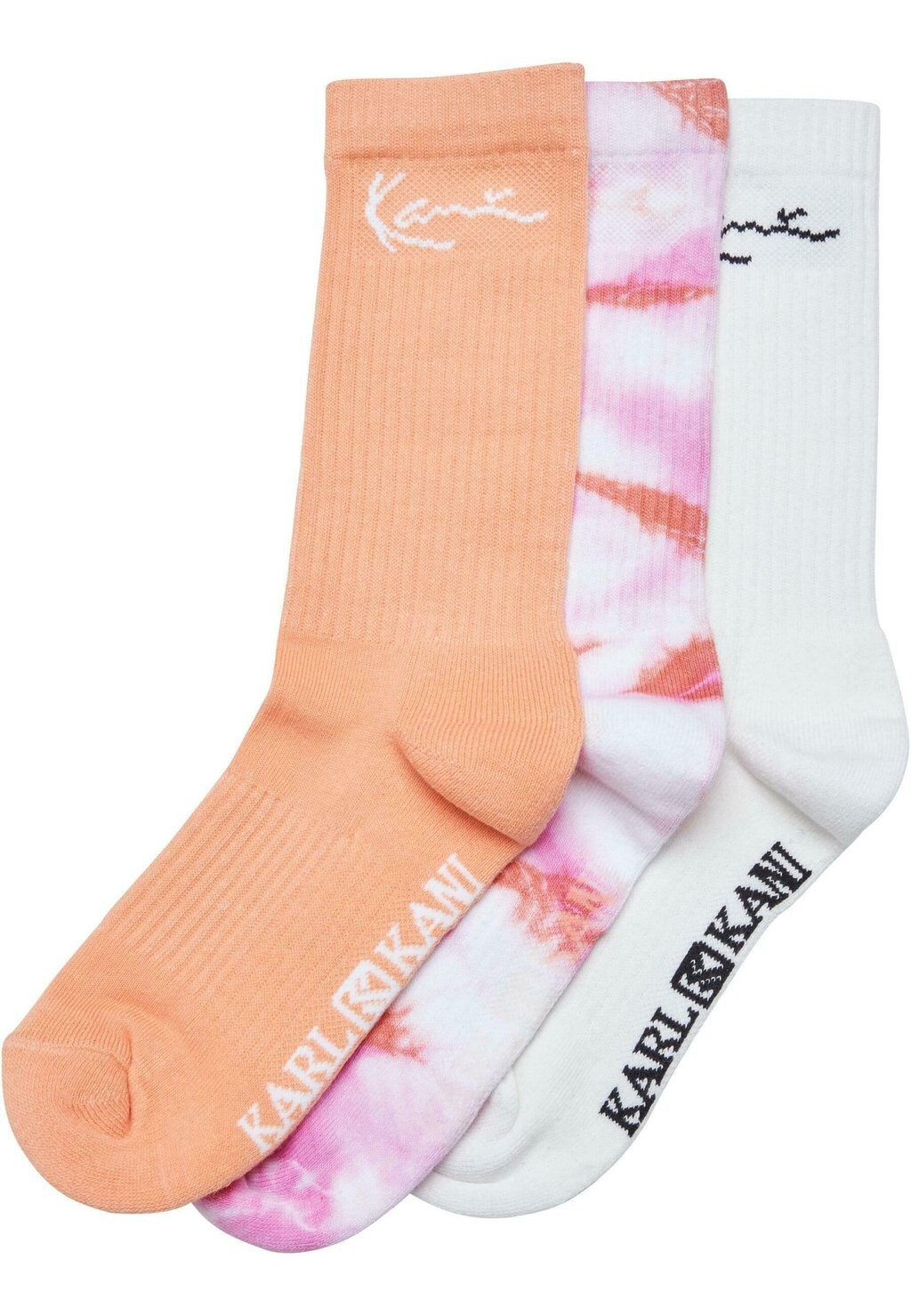 

Носки 3-PACK Karl Kani, цвет offwhite tie dye apricot