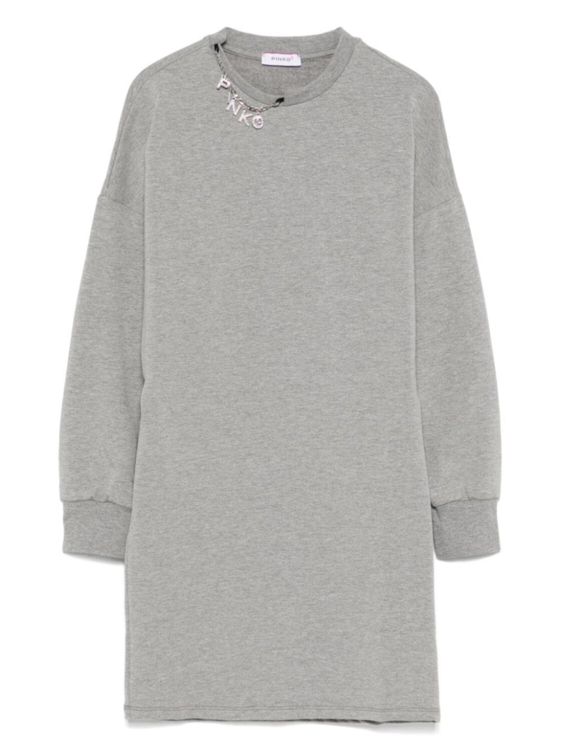 

Платье Pinko Kids с логотипом и подвеской, серый