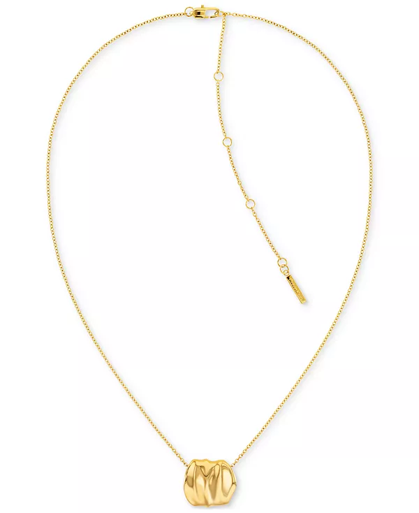 

Ожерелье с подвеской из нержавеющей стали, 20 дюймов + удлинитель 2 дюйма Calvin Klein, gold