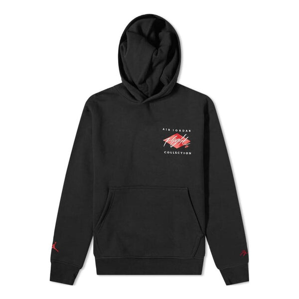 

Толстовка Air Jordan Graphic Fleece Hoodie 'Black Red', черный