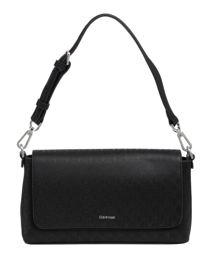 

Сумка через плечо с логотипом и регулируемым ремешком. Calvin Klein, черный