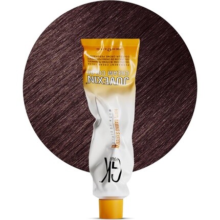 

GK HAIR Global Keratin Профессиональная крем-краска для волос в тюбике 3,4 жидких унции 100 мл Питательные и очищающие краски для укладки Высокоэффективный долговечный полуперманентный натуральный тонер Медный краситель 5,4 Светло-коричневый