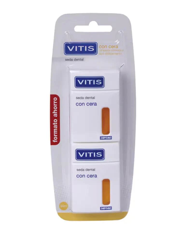 Двухслойная зубная нить с воском Vitis