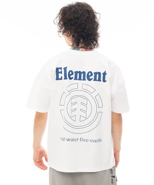 

Мужская футболка с коротким рукавом, принтом на спине и логотипом Element, белая