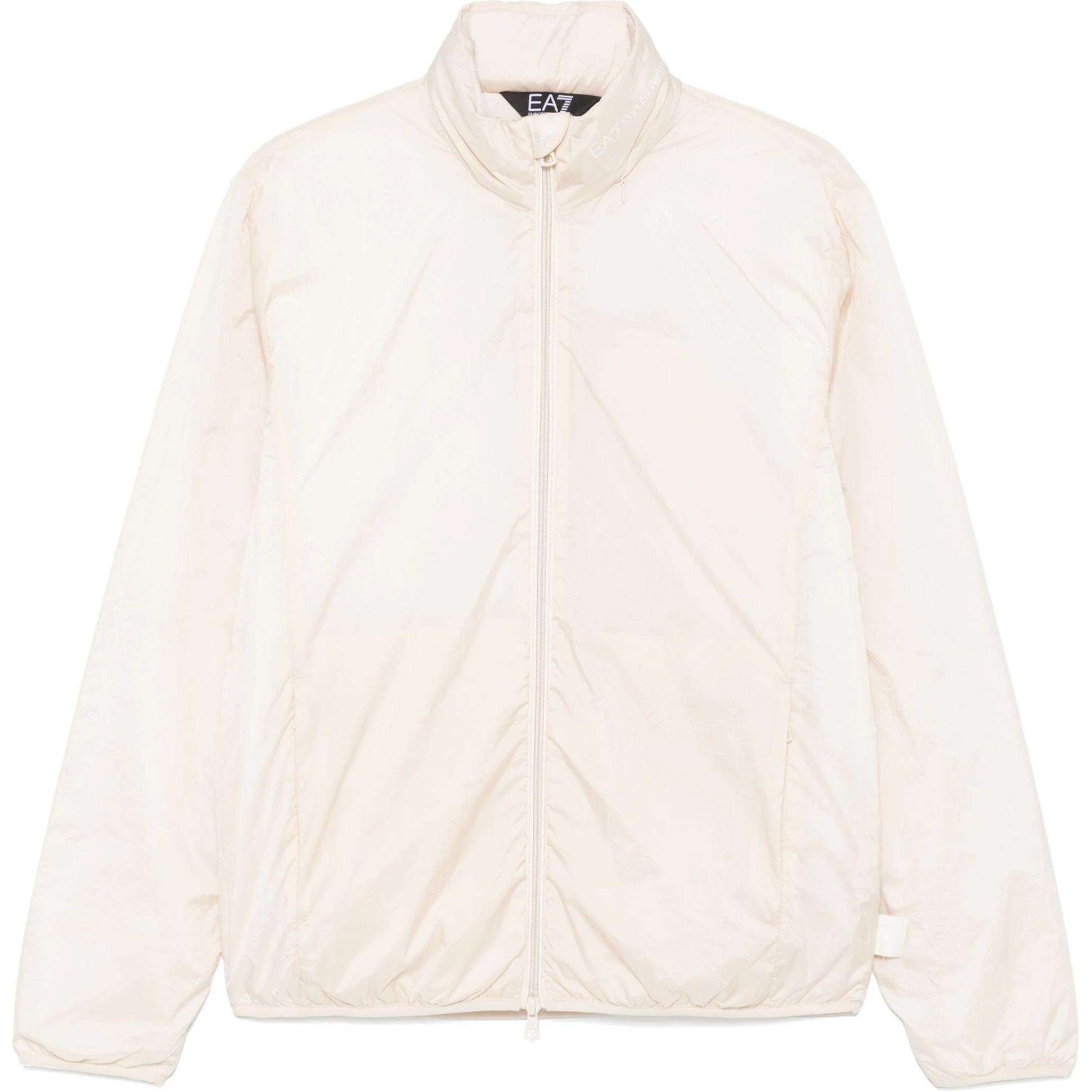 

Куртка с молнией и принтом логотипа EA7 EMPORIO ARMANI, айвори