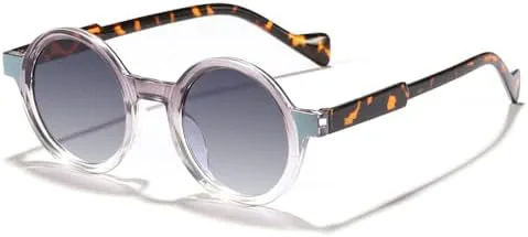 

Круглые солнцезащитные очки 2027 года для женщин, модные мужские солнцезащитные очки в стиле ретро, ​​трендовые ретро-солнцезащитные очки UV400 для женщин MTZJH, Gray