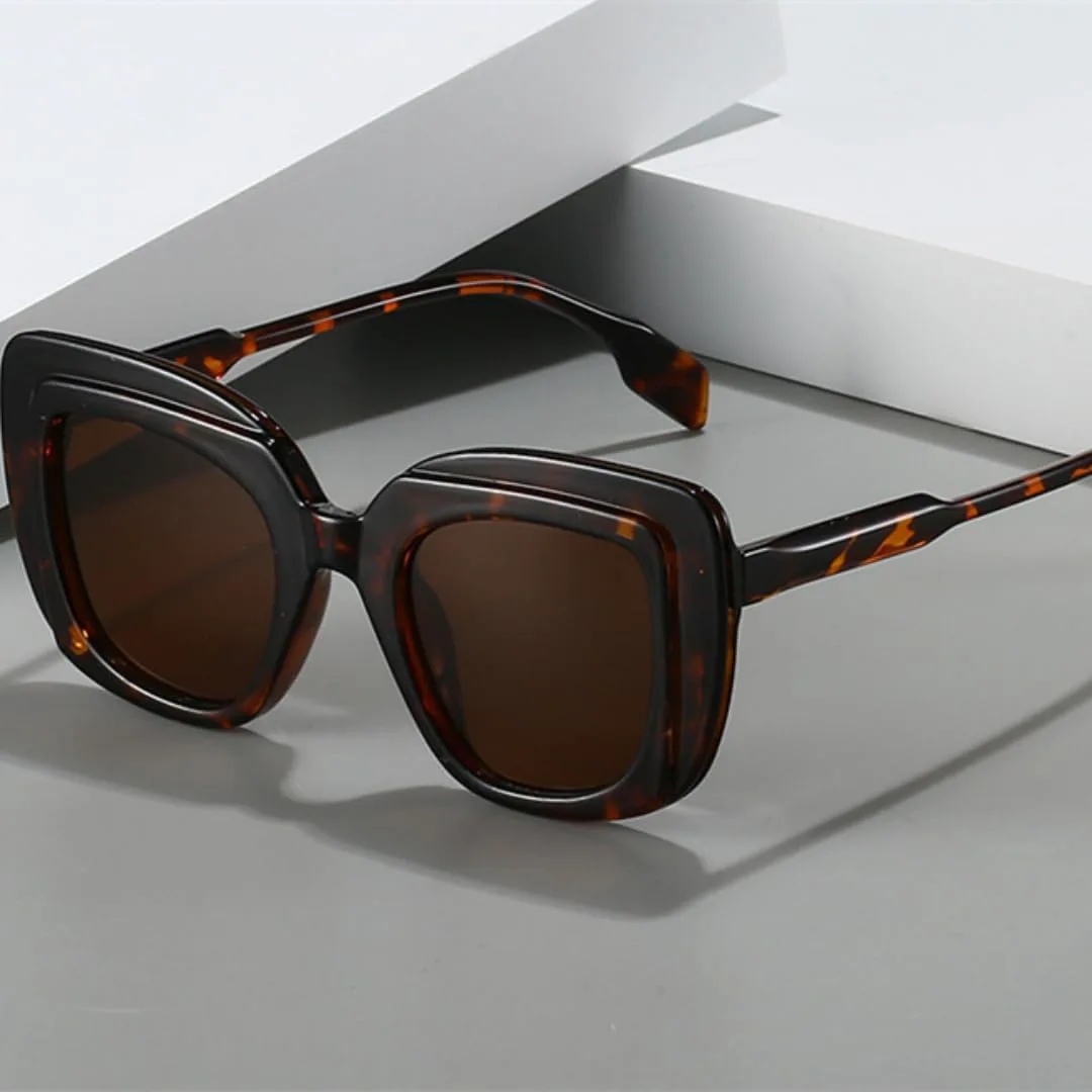 

Панк-солнцезащитные очки для женщин и мужчин, ретро-градиентные, с защитой от УФ-излучения UV400, модные (розовый с леопардовым принтом) TVTBBVV, Pinkleopard