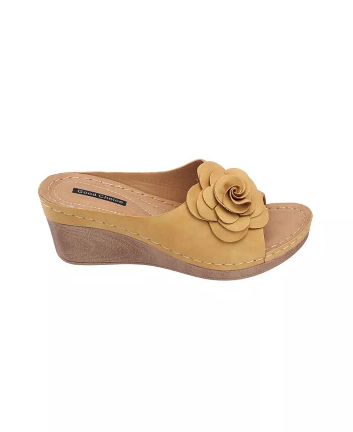 Женские босоножки Tokyo Floral Wedge GC Shoes, желтый — фото 2