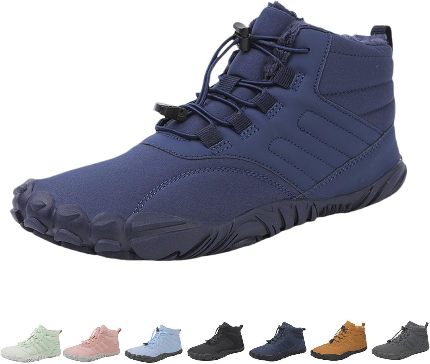 

Заземленные обувь для женщин и мужчин при невропатии, походные ботинки для женщин и мужчин, зимние ботинки с широкой носочной частью и противоскользящим покрытием Generic, темно-синий