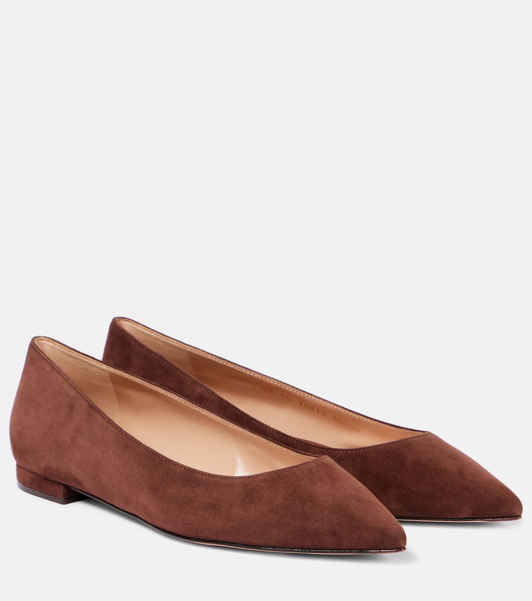 Балетки Gianvito из замши Gianvito Rossi, коричневый