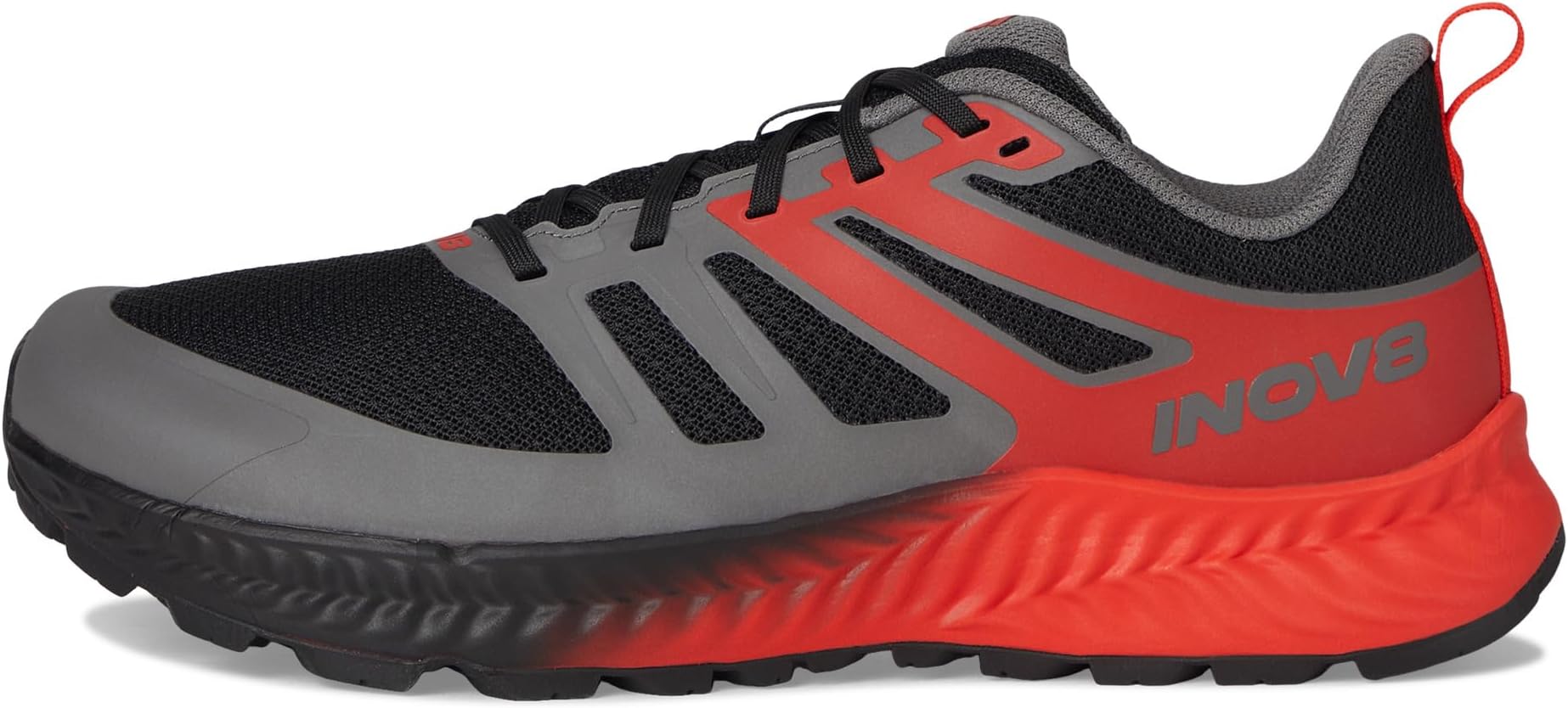 Кроссовки inov-8 TrailFly, цвет Black/Fiery Red/Dark Grey — фото 4