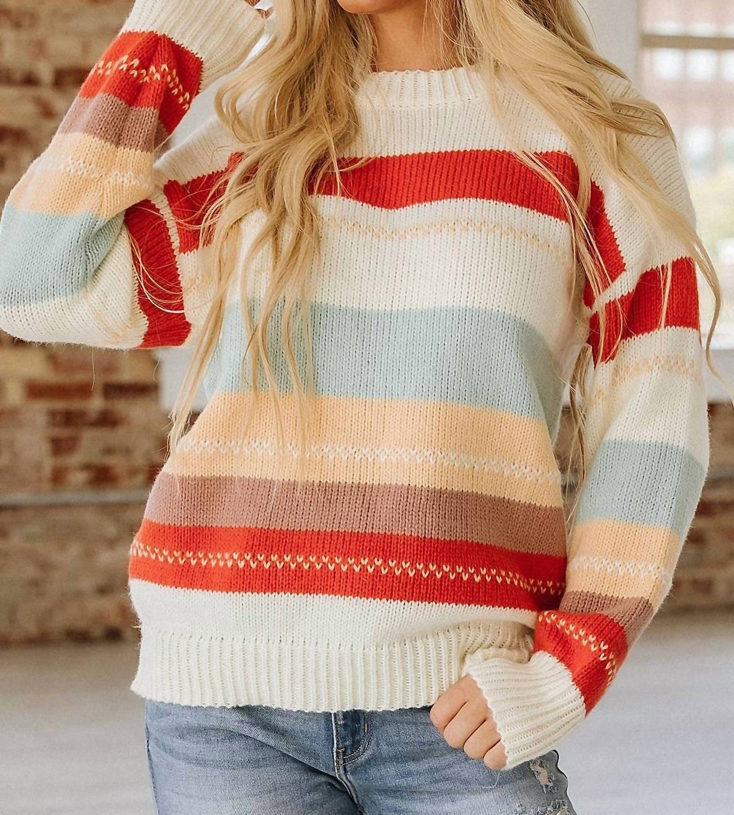 

Цветной вязаный свитер с блоками Threaded Pear, мультиколор