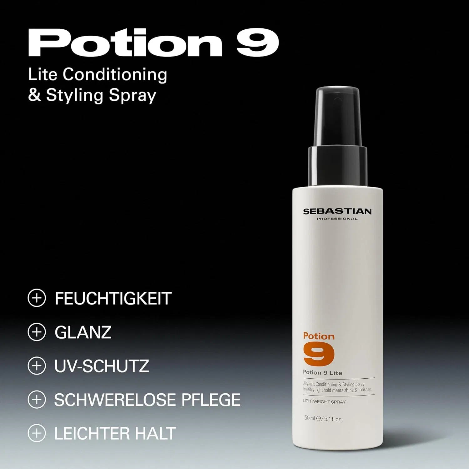 Легкий несмываемый спрей для укладки «Potion 9 Lite» 150 мл от Sebastian Professional Sebastian — фото 3