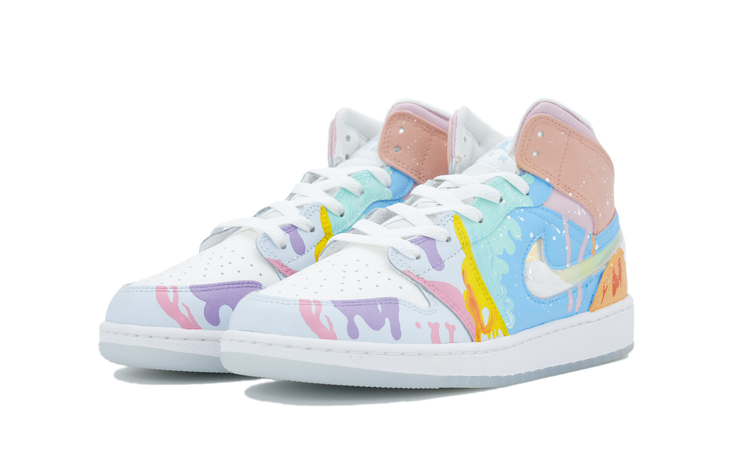 

Кроссовки Air Jordan 1 Vintage Basketball Shoes Women's Mid-top Blue/pink/white, голубой, Синий, Кроссовки Air Jordan 1 Vintage Basketball Shoes Women's Mid-top Blue/pink/white, голубой