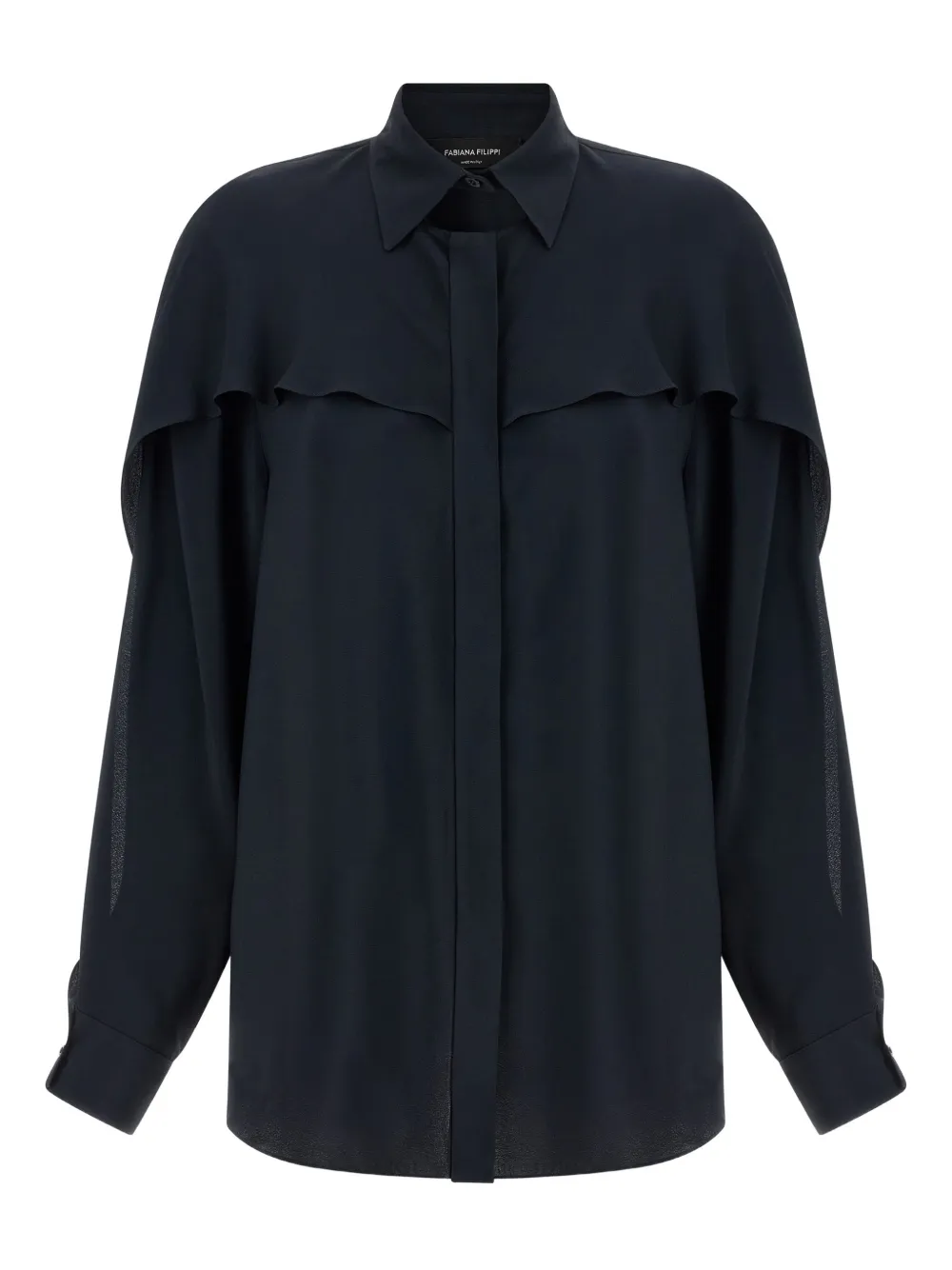 

Рубашка с длинными рукавами и воротником поло Fabiana Filippi, синий