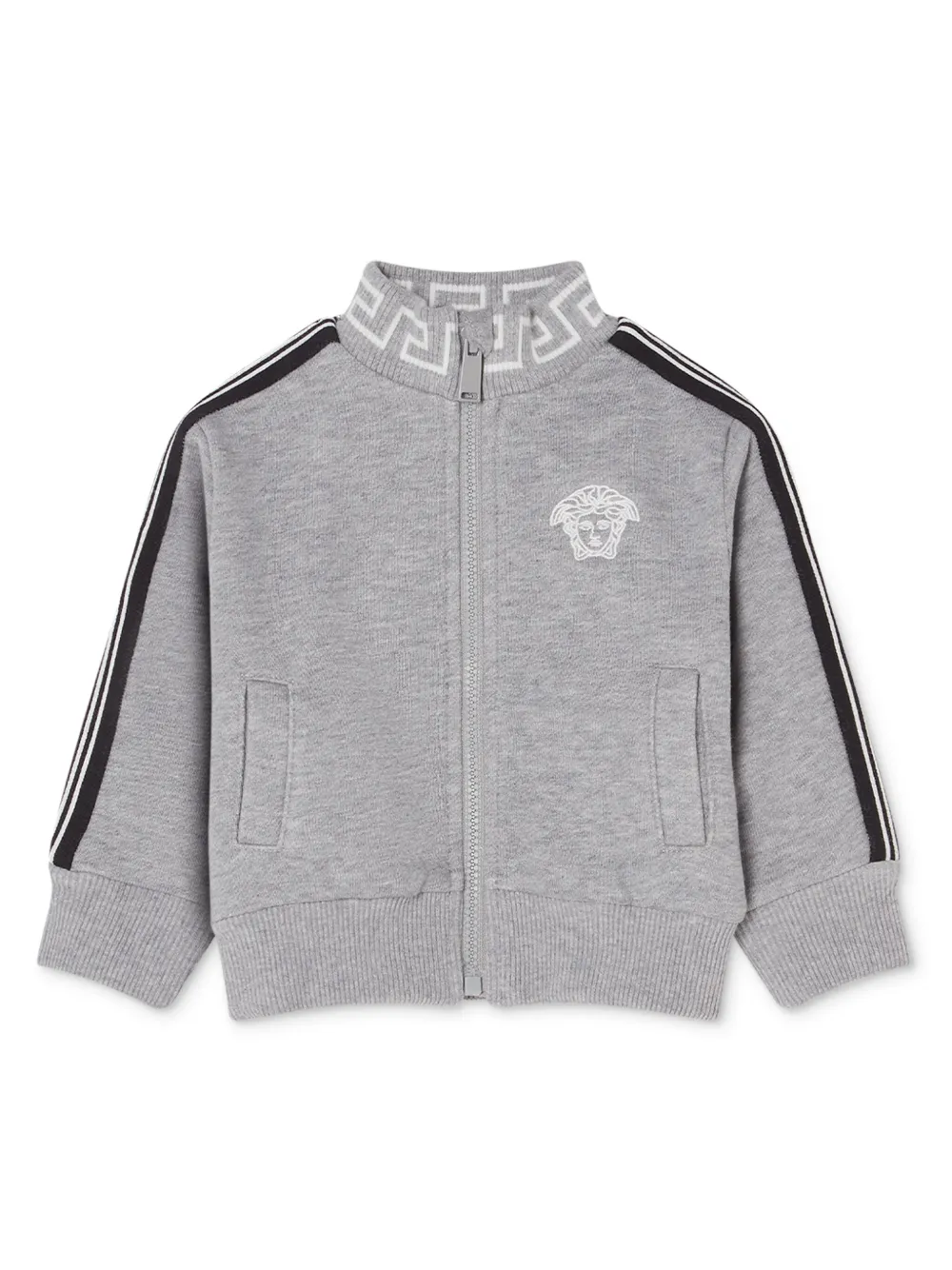 

Толстовка на молнии с декором Medusa Versace Kids, серый