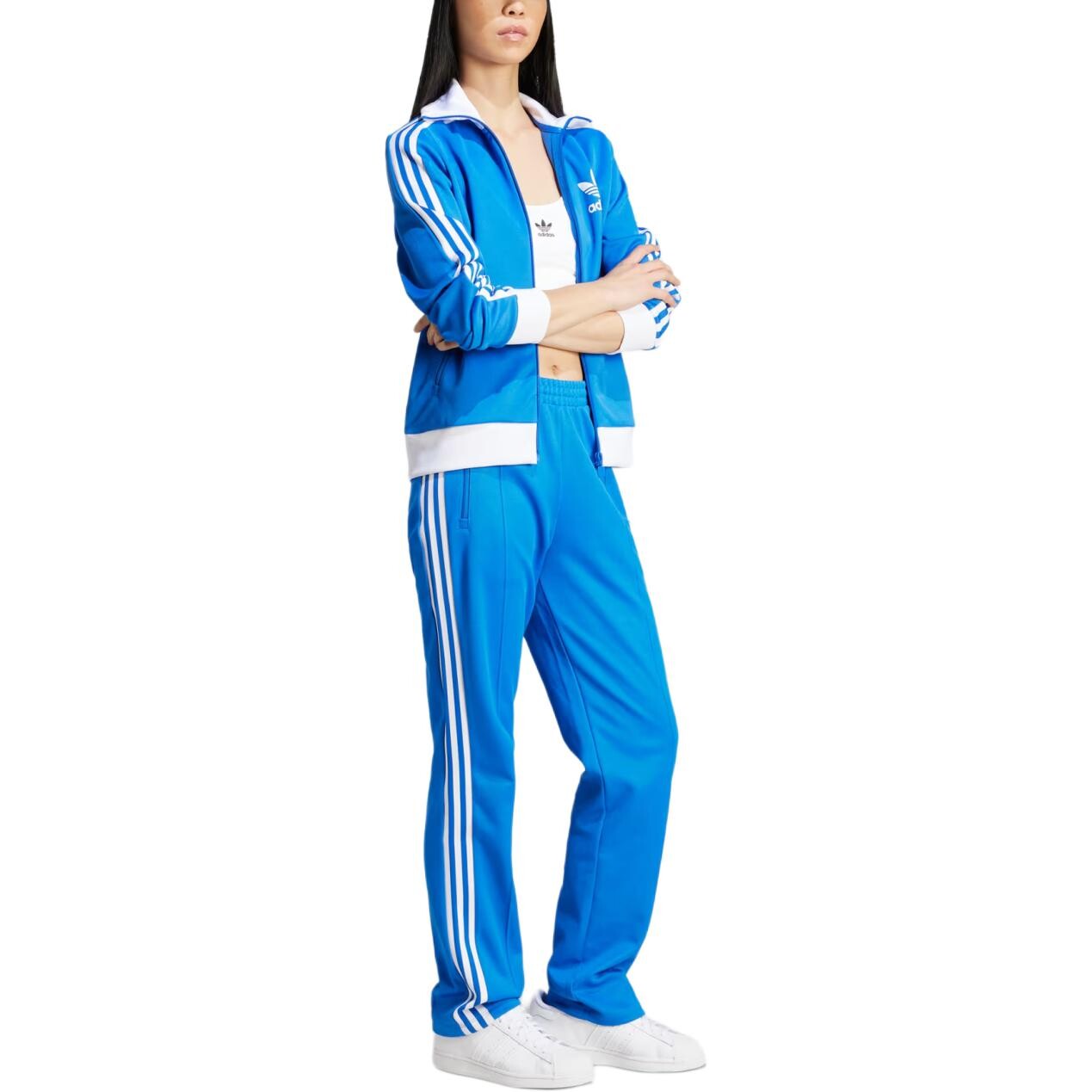 BECKENBAUER TRACK Толстовка женская синяя Adidas Originals — фото 3