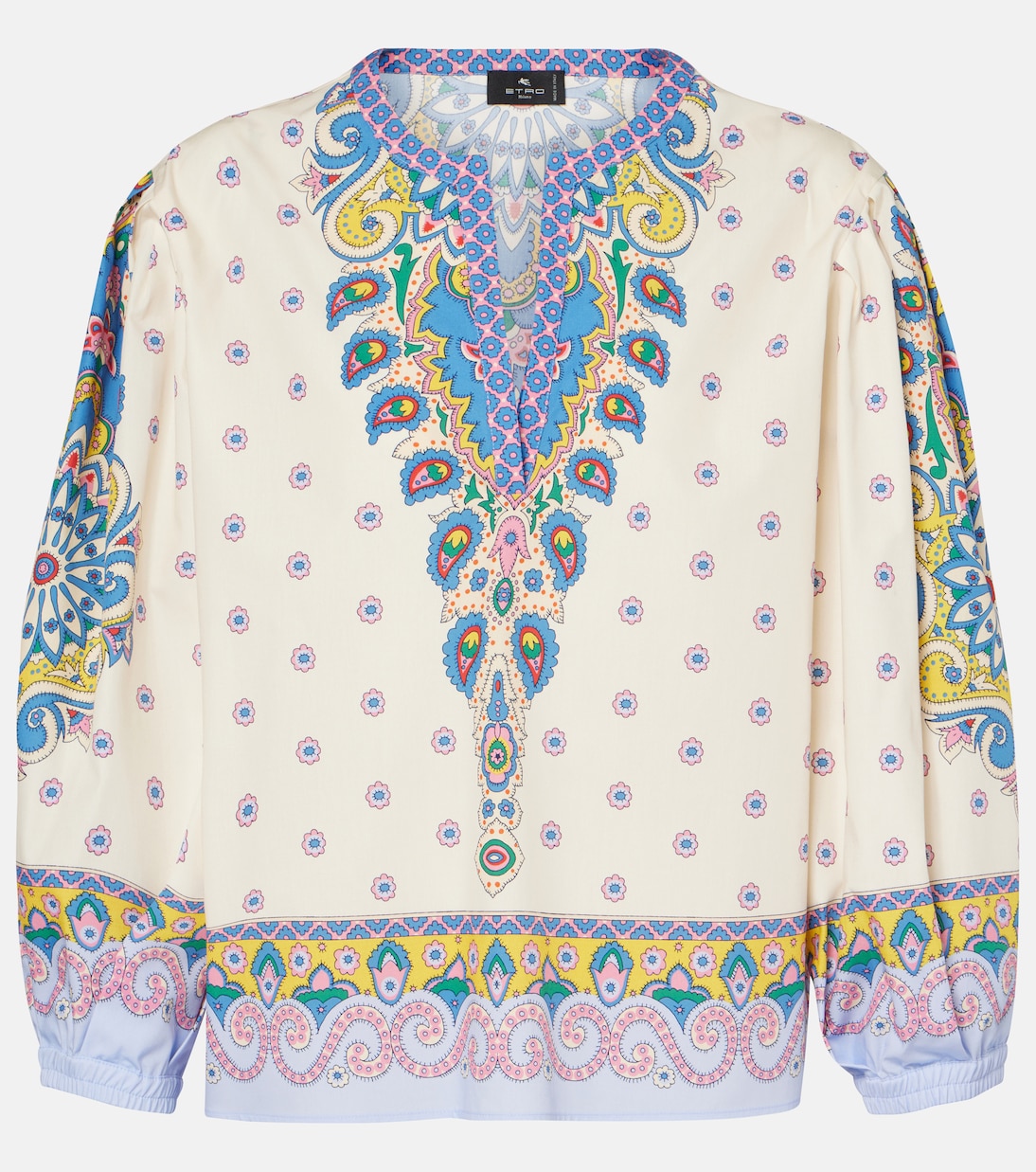 

Топ из хлопка с принтом Etro, Print On White Base