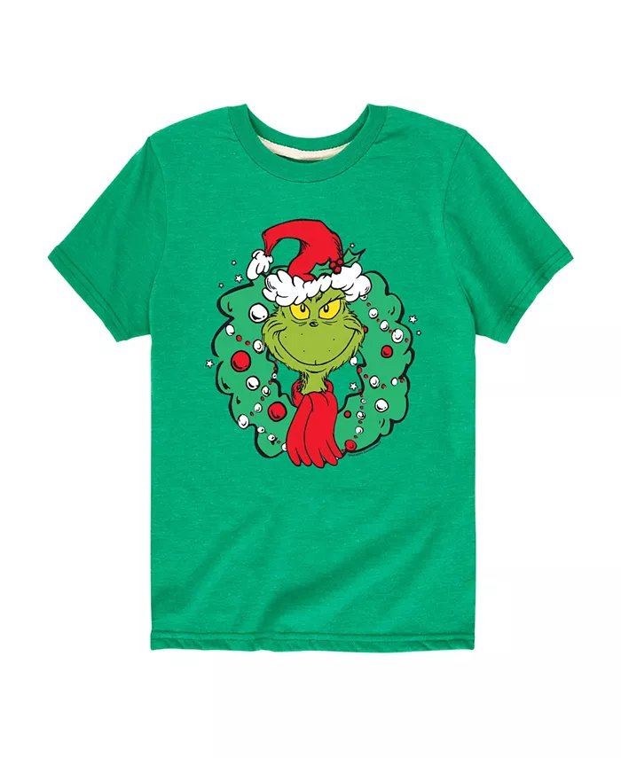 

Футболка с принтом Big Boys Wreath с коротким рукавом The Grinch, зеленый