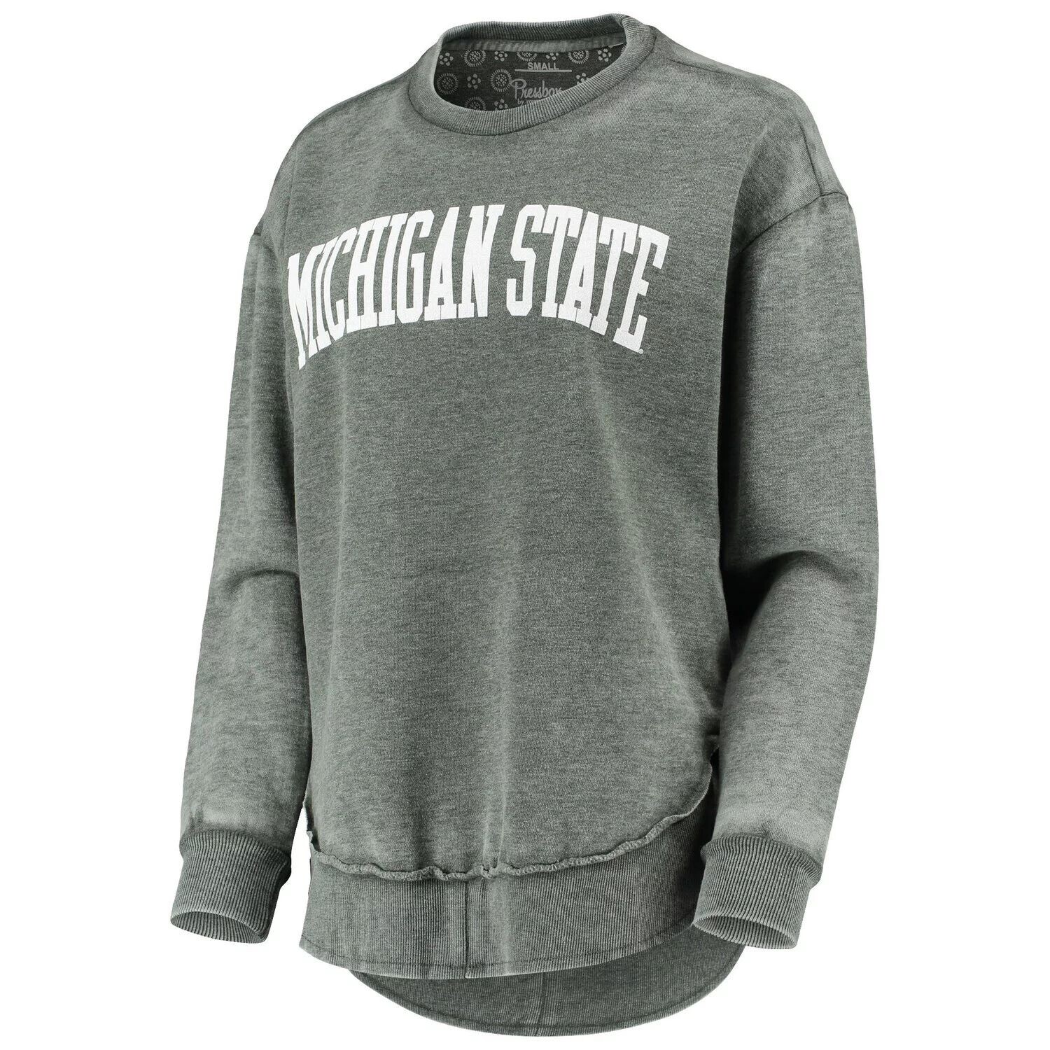 

Женский свитшот Pressbox Green Michigan State Spartans Vintage Wash Pullover