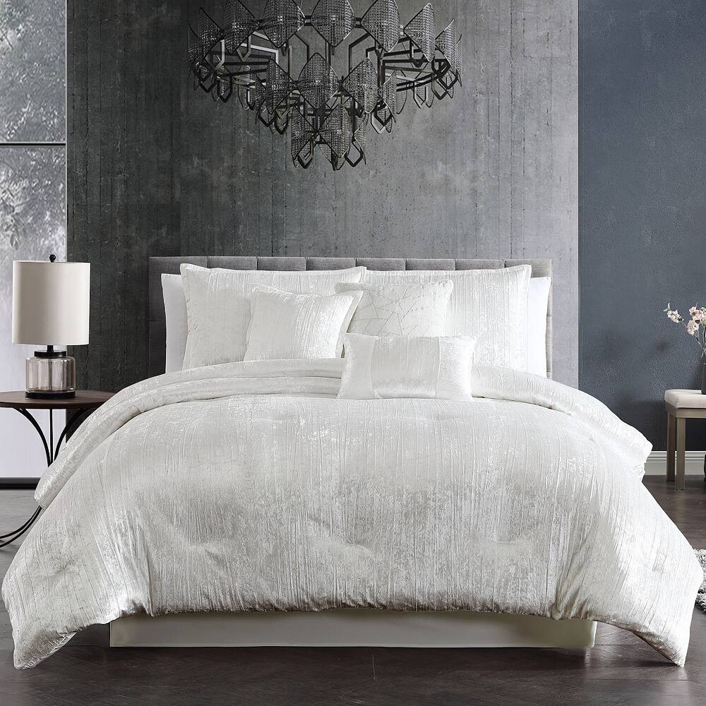 

Комплект одеял Riverbrook Home Turin Crinkle Velvet из 7 предметов, белый