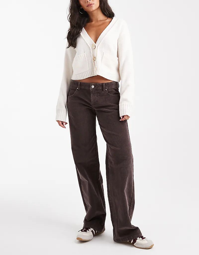 

Коричневые джинсы Cotton On с низкой посадкой, прямые