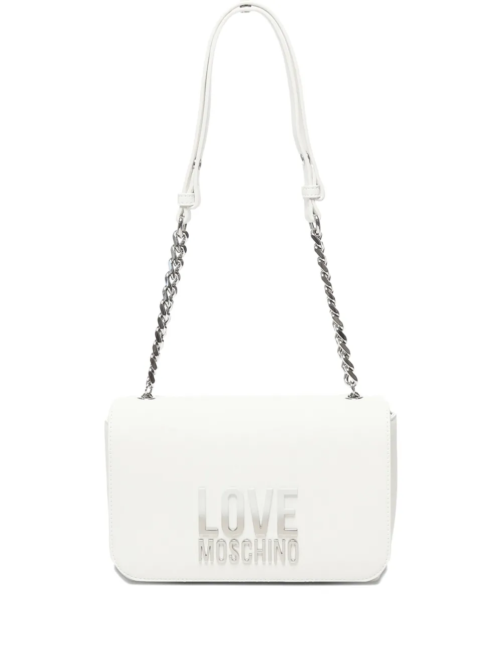 

Сумка на плечо с цепочным ремешком и логотипом Love Moschino, нейтральный