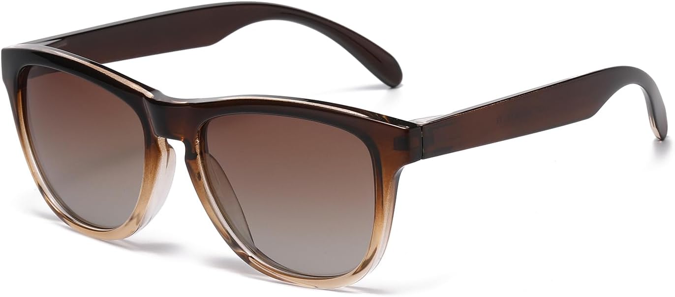 

Классические квадратные солнцезащитные очки YAMEIZE для женщин и мужчин, прямоугольные, «кошачий глаз», защита от УФ-излучения UV400, для вождения и активного отдыха, Brown Light Brown