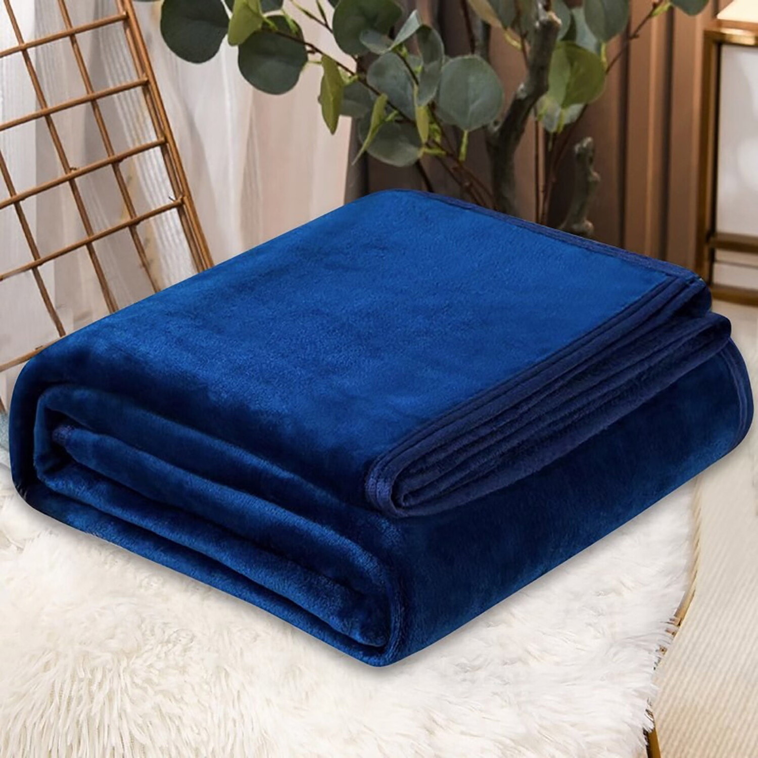 

Плед Konghyp Super Cozy Micro Plush Fleece Blanket, синий