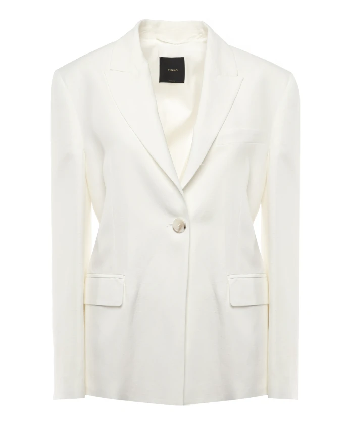 

Белый пиджак с отложным воротником, укороченная спинка. Pinko, белый