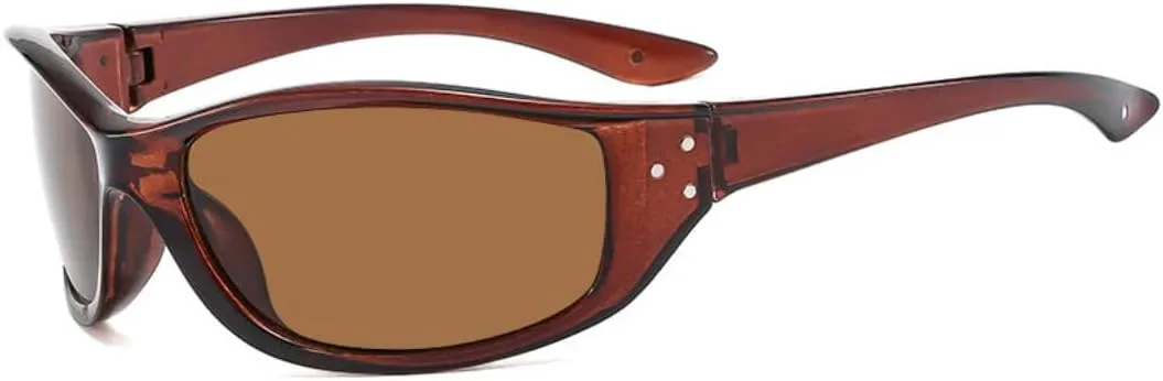 

Ретро-солнцезащитные очки «кошачий глаз» конфетных цветов для женщин, модные заклепки, для активного отдыха, панк-стиль, трендовые для мужчин UUPTTPL, Brown Tea