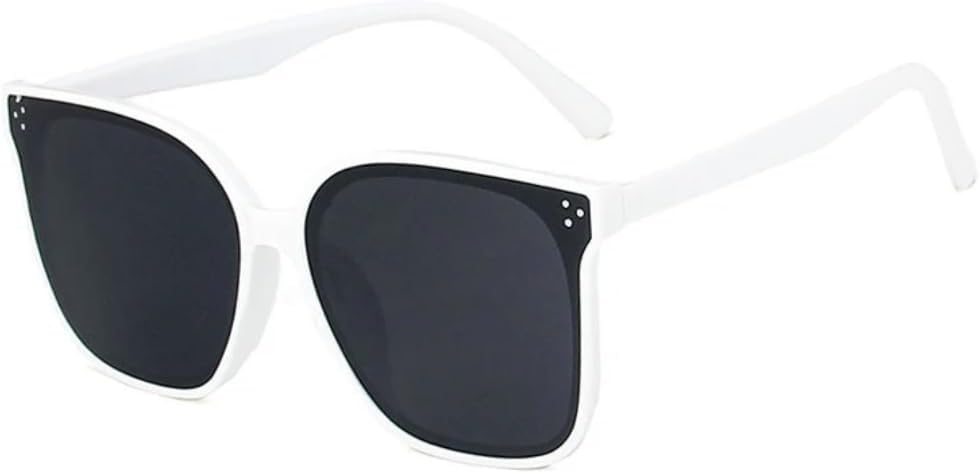 

Модные солнцезащитные очки класса люкс с заклепками для женщин и мужчин, винтажные, стильные, для путешествий и вождения, с защитой от УФ-излучения UV400 VVTWSSW, White Gray