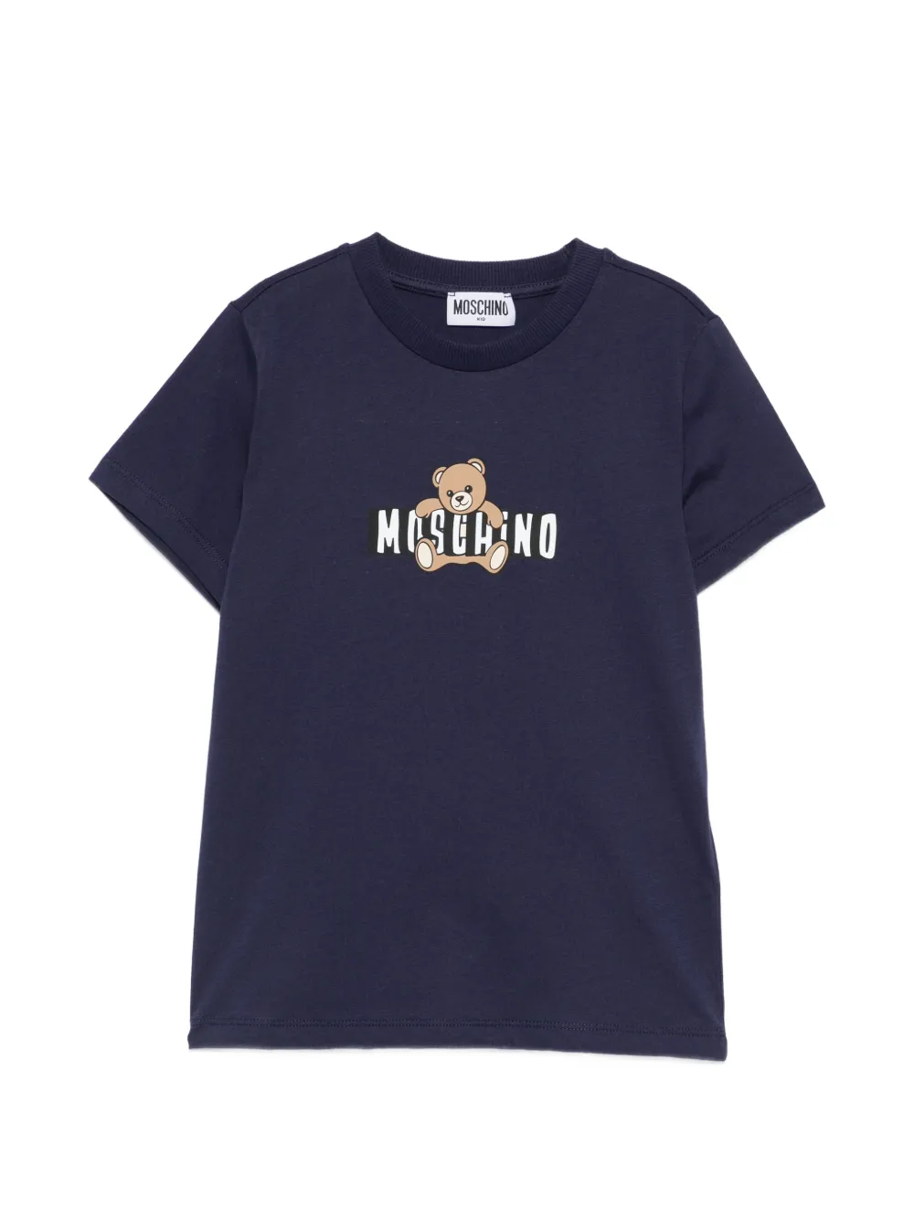 

Футболка с логотипом "Teddy" Moschino Kids, синий