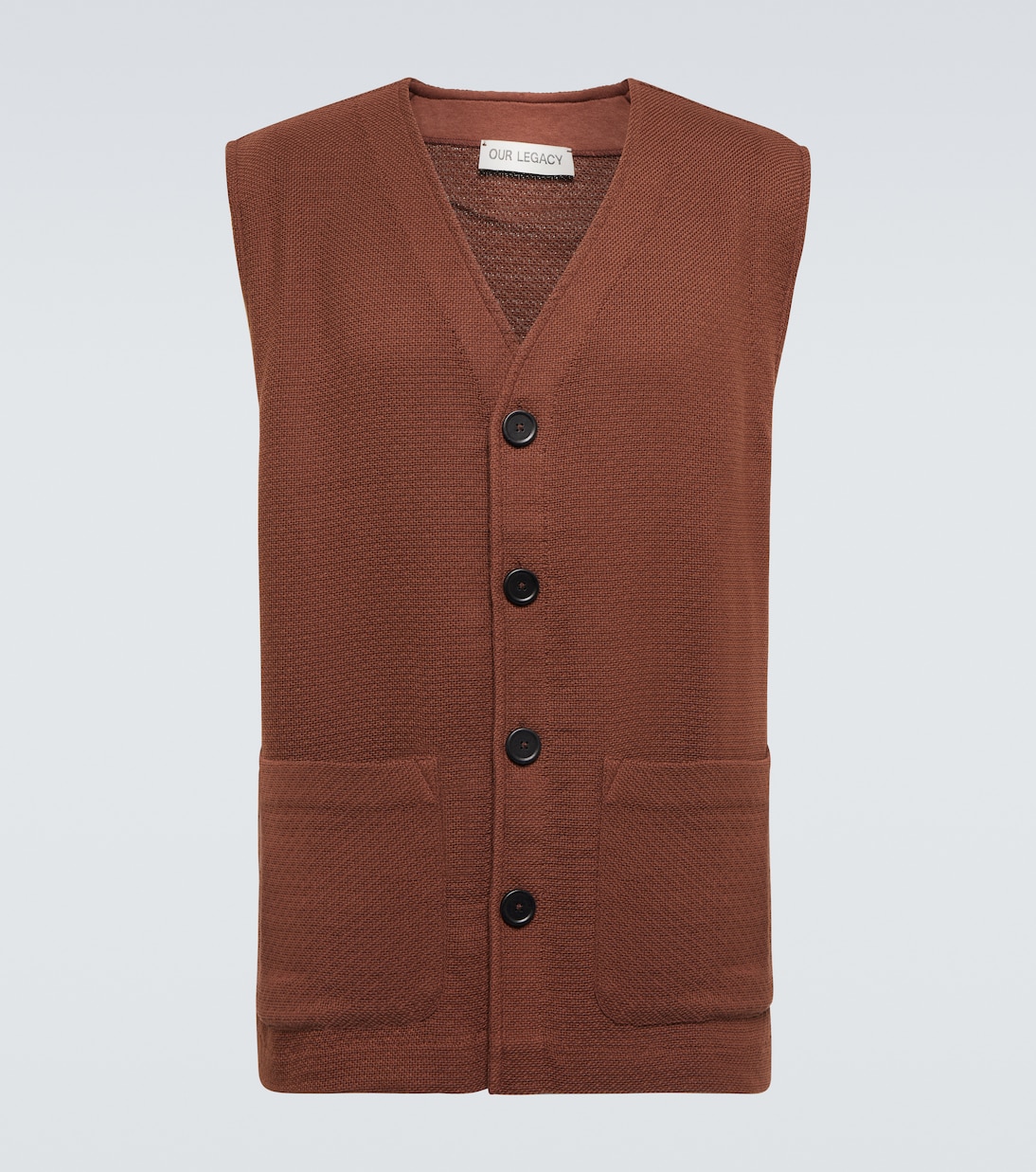 

Жилет из хлопкового трикотажа Our Legacy, Rust Red Panama Cotton