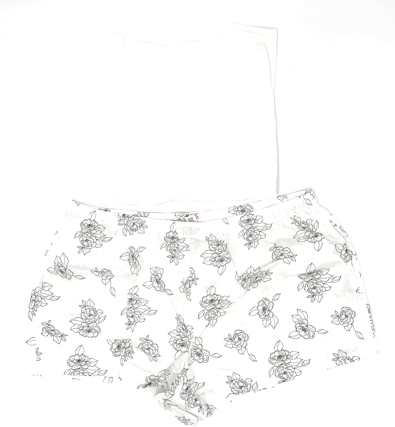 

Victoria's Cotton Short Tee-Jama PJ пижама сорочка и шорты Victoria's Secret, White/Floral