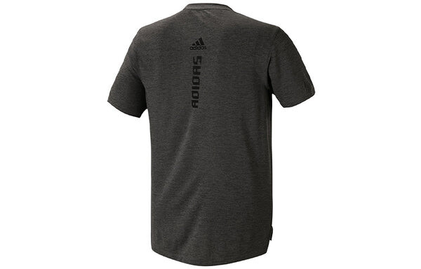 Футболка 3-bar tech tee logo sports short sleeve black Adidas, черный — фото 2
