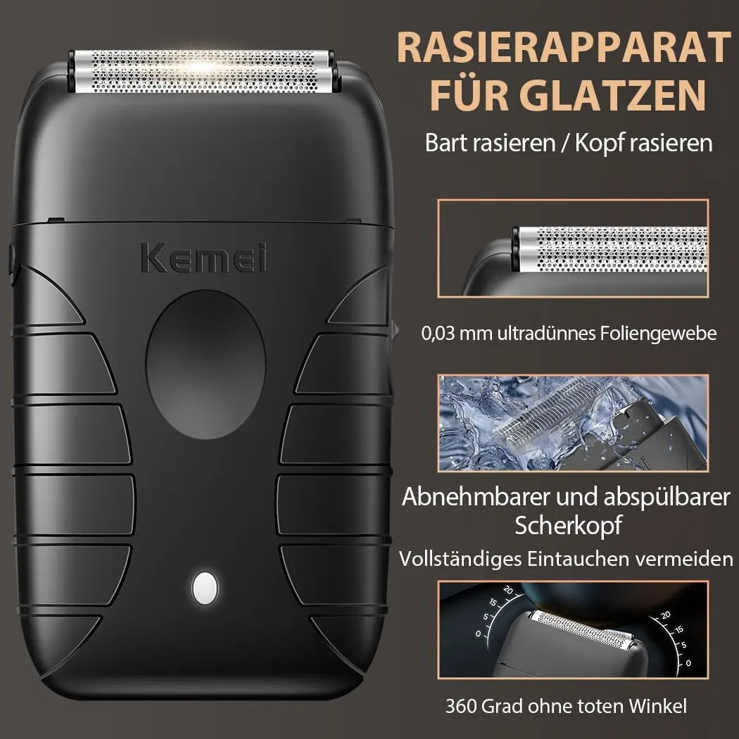 Профессиональный триммер для волос KEMEI 3-в-1 с LED-дисплеем Kemei, 2293Orange+2290D+T9 — фото 4
