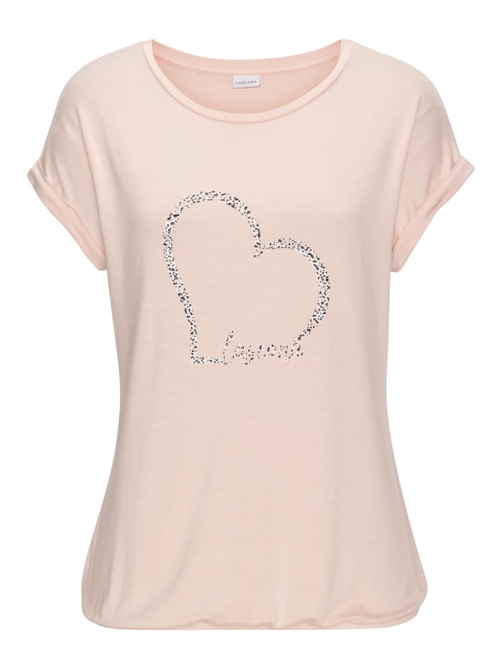 

Рубашка с короткими рукавами персикового цвета LASCANA