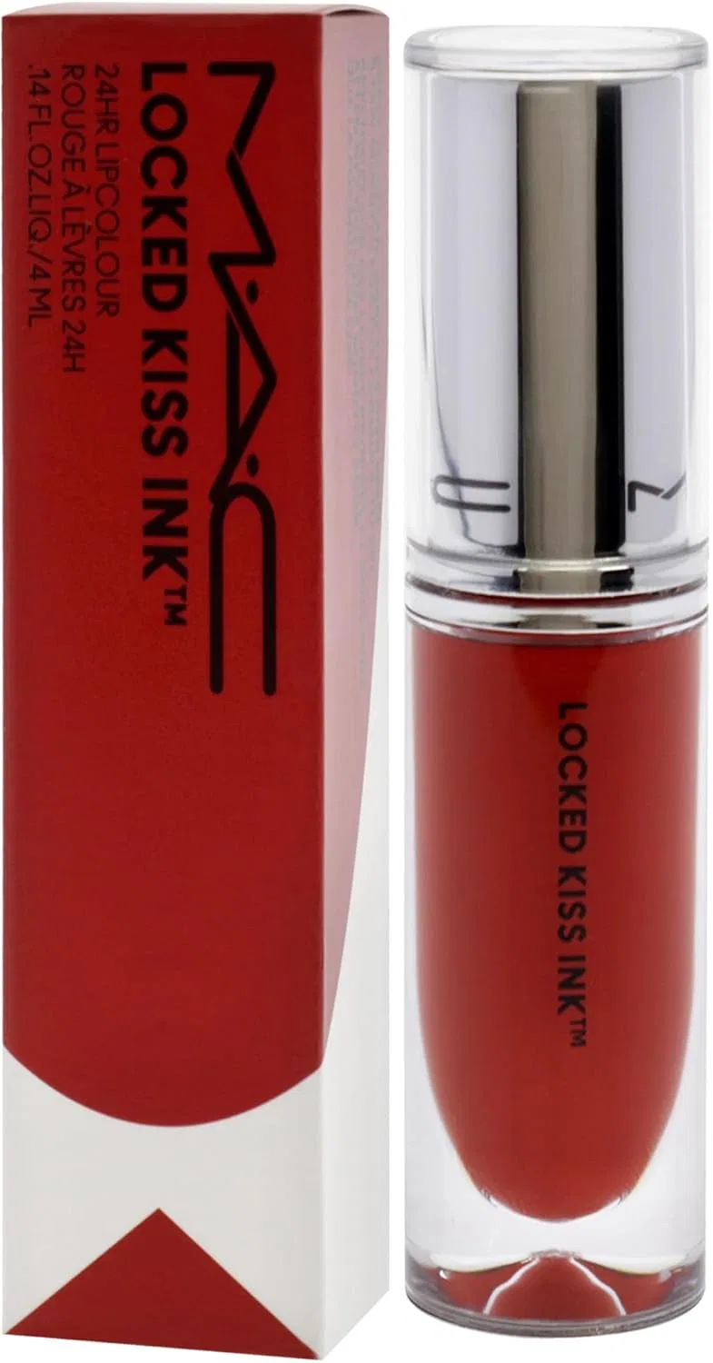 Жидкая помада MAC Locked Kiss Ink Lip Color 95 Visus 4 мл оранжевый — фото 4