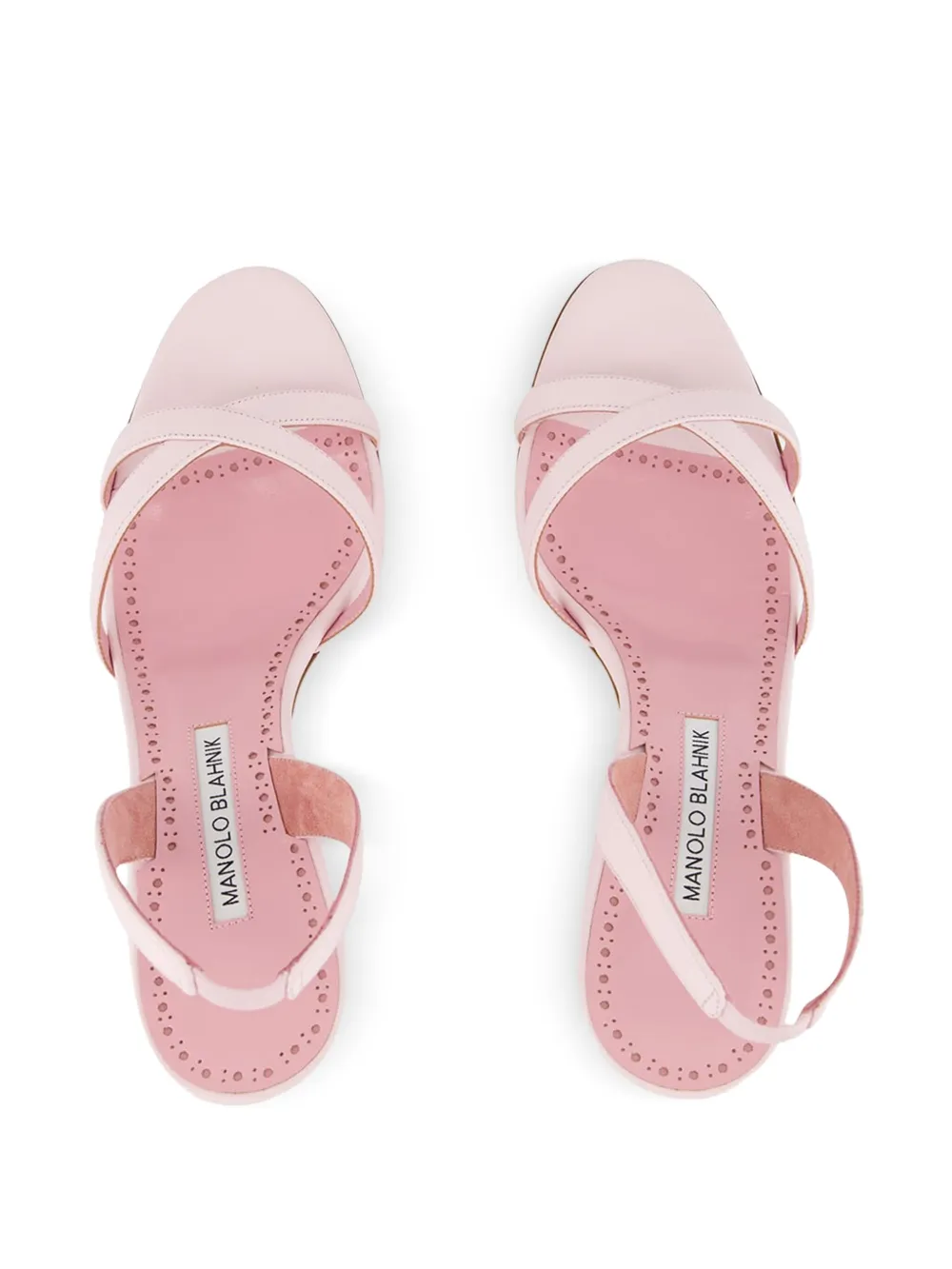 Босоножки Ammoursli 90 с ремешком на пятке Manolo Blahnik, розовый — фото 4