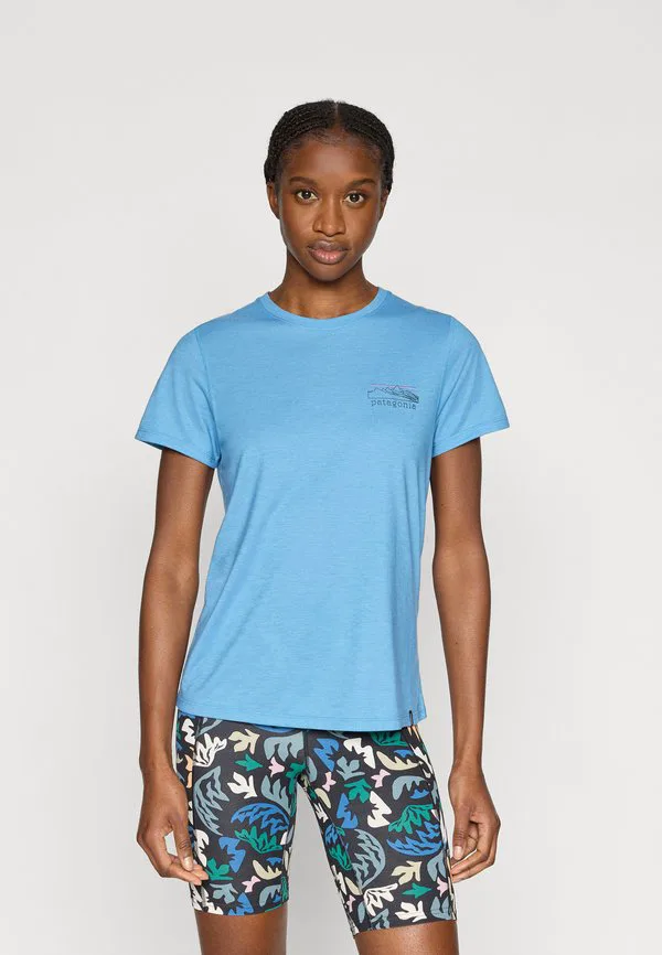 

Спортивная футболка trail stratapeaks Patagonia, Shore Blue, Синий, Спортивная футболка trail stratapeaks Patagonia, Shore Blue