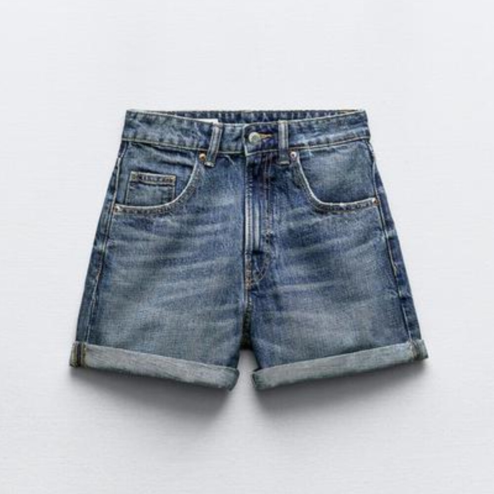 

Шорты Zara Denim, синий