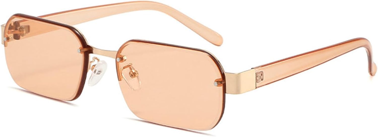 

Солнцезащитные очки COTIA в винтажном стиле, прямоугольной формы, без оправы, для женщин и мужчин, в стиле ретро, ​​маленькие квадратные, без оправы, цельные, Champagne